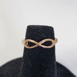 Gold Pinkie Finger Infinity Ring Size 3 New